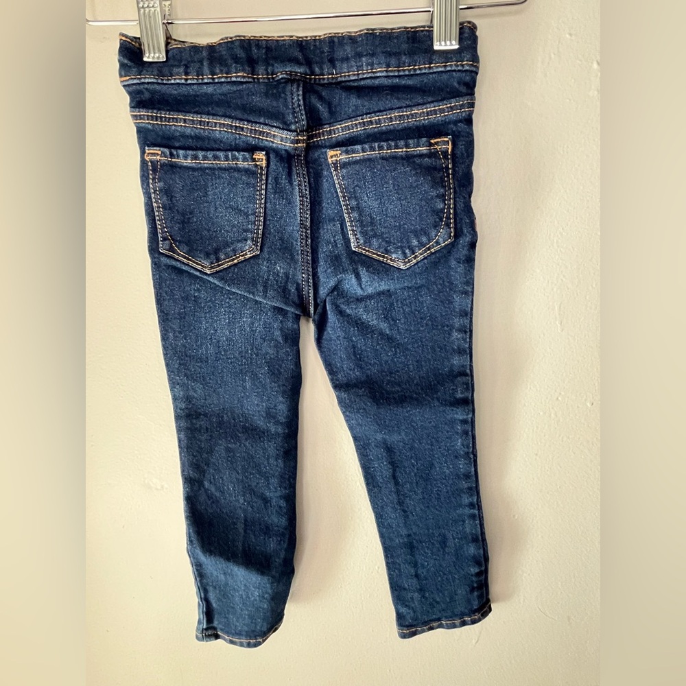 Old Navy Blue Skinny Jeans Adjustable Waist Toddler Girl Size 3T - Picture 2 of 5
